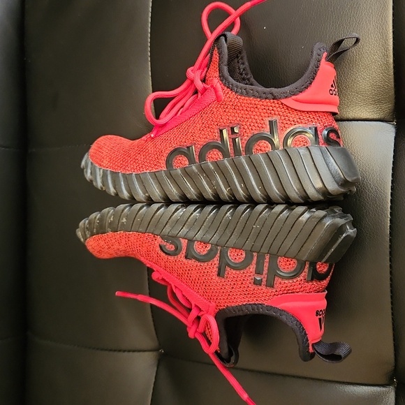 Adidas Kids Red and Black Sneakers - Picture 3 of 6